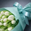 Морской бриз - букет из белых тюльпанов 3